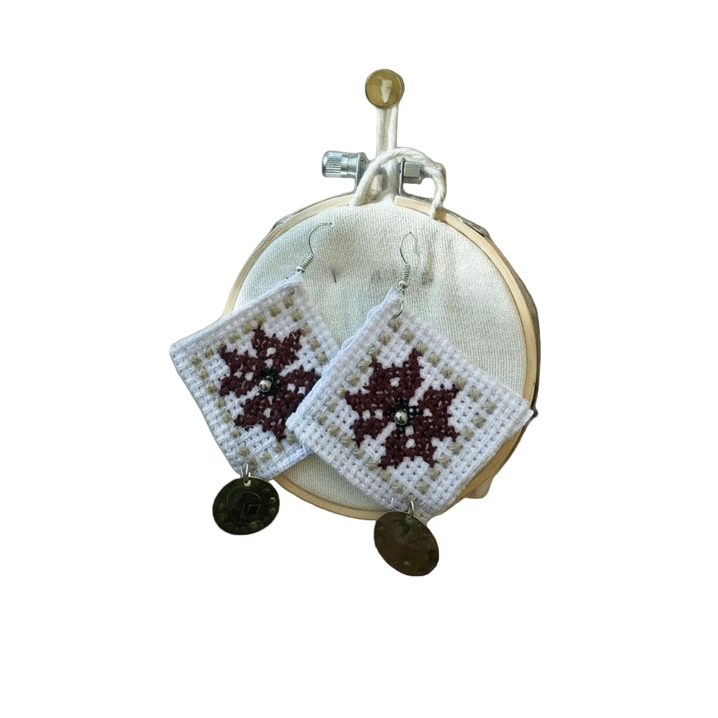 Bethlehem Star Tatreez Earrings